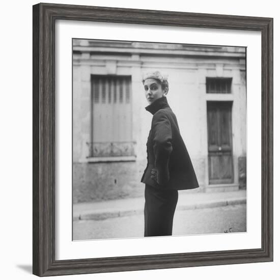 Woman Modeling a Full Sleeved Suit-Gordon Parks-Framed Photographic Print