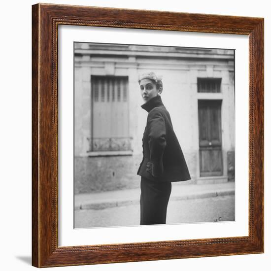 Woman Modeling a Full Sleeved Suit-Gordon Parks-Framed Photographic Print