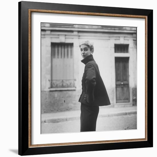 Woman Modeling a Full Sleeved Suit-Gordon Parks-Framed Photographic Print