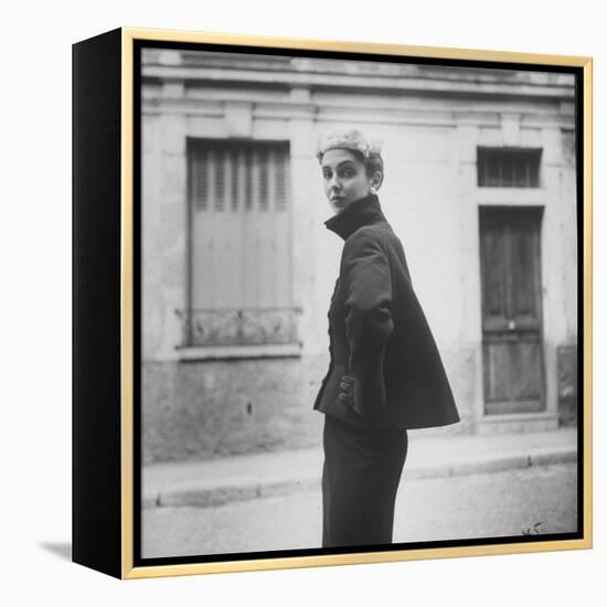 Woman Modeling a Full Sleeved Suit-Gordon Parks-Framed Premier Image Canvas