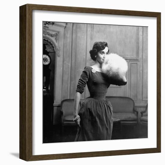 Woman Modeling a Party Dress-Nina Leen-Framed Photographic Print