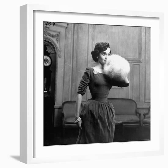 Woman Modeling a Party Dress-Nina Leen-Framed Photographic Print