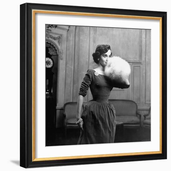 Woman Modeling a Party Dress-Nina Leen-Framed Photographic Print