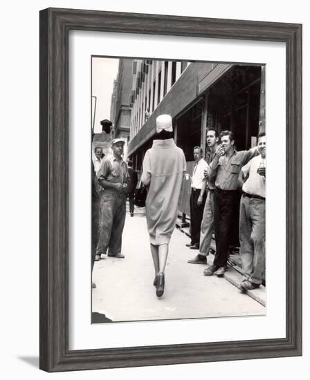 Woman Modeling a Sack dress-Yale Joel-Framed Photographic Print