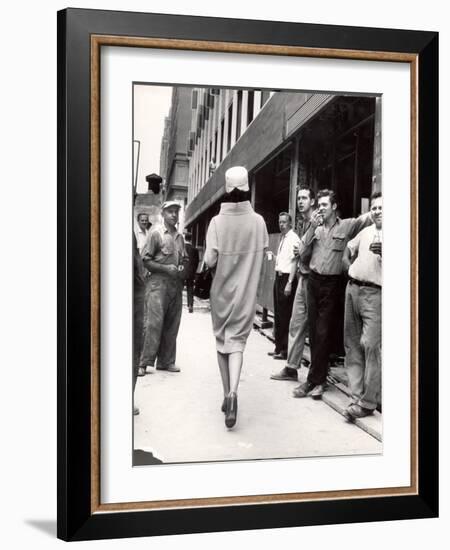 Woman Modeling a Sack dress-Yale Joel-Framed Photographic Print