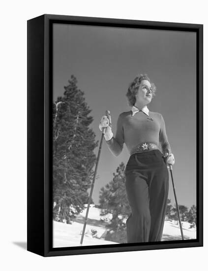 Woman Modelling Ski Clothing-Philip Gendreau-Framed Premier Image Canvas