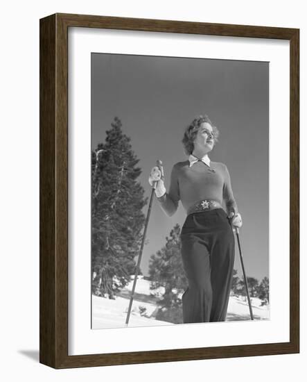 Woman Modelling Ski Clothing-Philip Gendreau-Framed Photographic Print