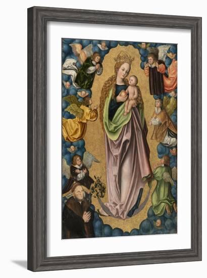 Woman of the Apocalypse Adored by the Patron Hieronymus Rudelauf, 1523-Lucas Cranach the Elder-Framed Giclee Print