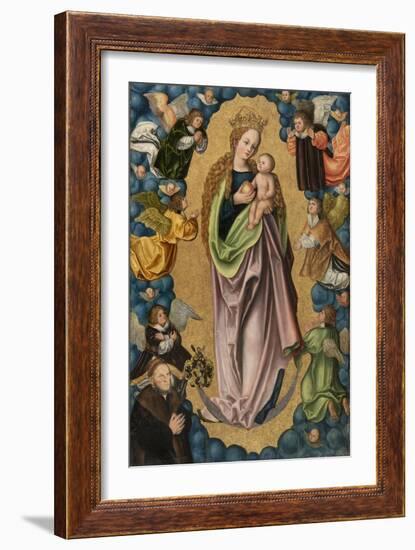 Woman of the Apocalypse Adored by the Patron Hieronymus Rudelauf, 1523-Lucas Cranach the Elder-Framed Giclee Print