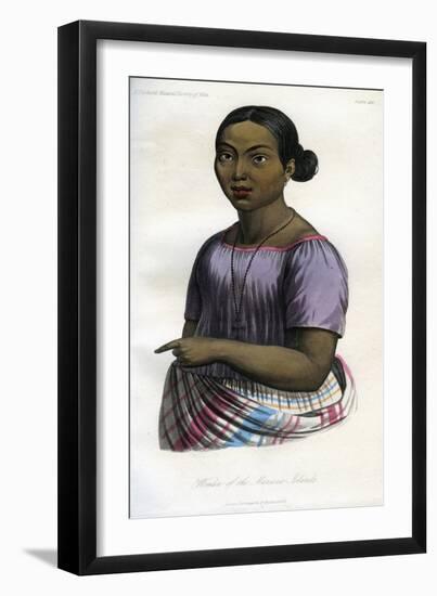 Woman of the Mariana Islands, 1848-null-Framed Giclee Print