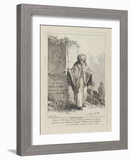 Woman of the People, Plate One from 'Divers Habillements Des Peuples Du Nord', 1765-Jean-Baptiste Le Prince-Framed Giclee Print