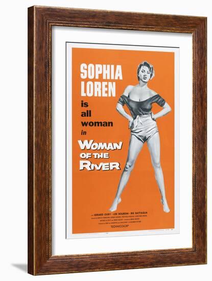 Woman of the River, (Aka La Donna Del Fiume, Aka the River Girl), Sophia Loren, 1955-null-Framed Art Print