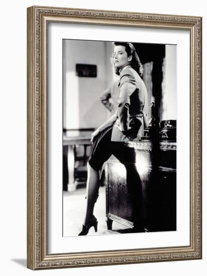 Woman of the Year, Katharine Hepburn, 1942-null-Framed Premium Photographic Print
