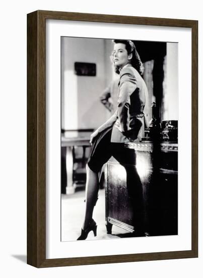 Woman of the Year, Katharine Hepburn, 1942-null-Framed Premium Photographic Print