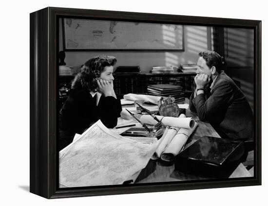 Woman Of The Year, Katharine Hepburn, Spencer Tracy, 1942-null-Framed Stretched Canvas