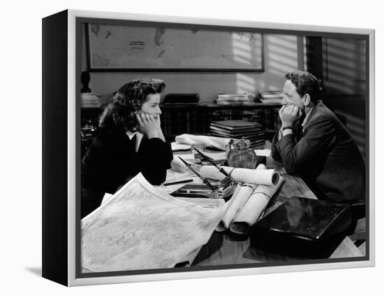 Woman Of The Year, Katharine Hepburn, Spencer Tracy, 1942-null-Framed Stretched Canvas