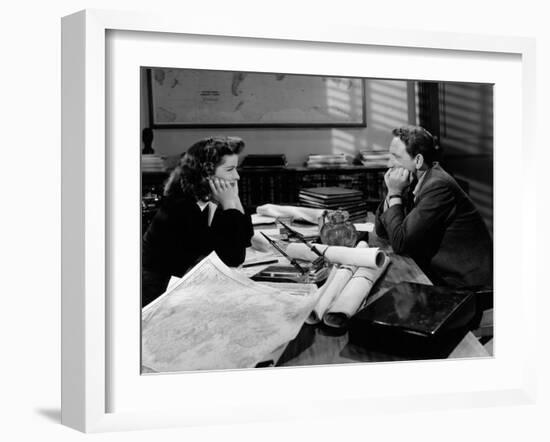 Woman Of The Year, Katharine Hepburn, Spencer Tracy, 1942-null-Framed Photo