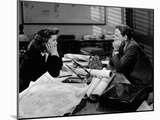 Woman Of The Year, Katharine Hepburn, Spencer Tracy, 1942-null-Mounted Photo