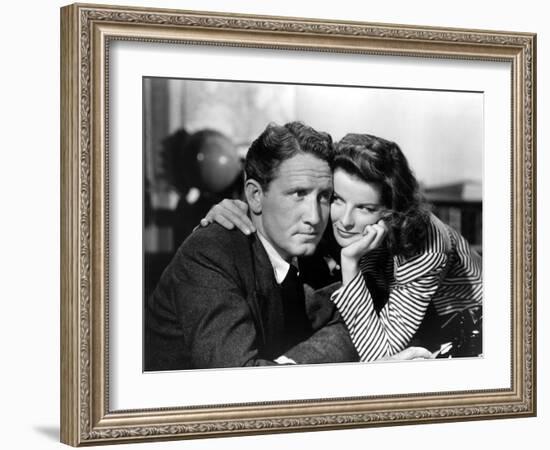 Woman of the Year, Spencer Tracy, Katharine Hepburn, 1942-null-Framed Photo