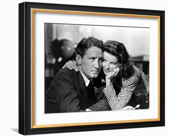 Woman of the Year, Spencer Tracy, Katharine Hepburn, 1942-null-Framed Photo