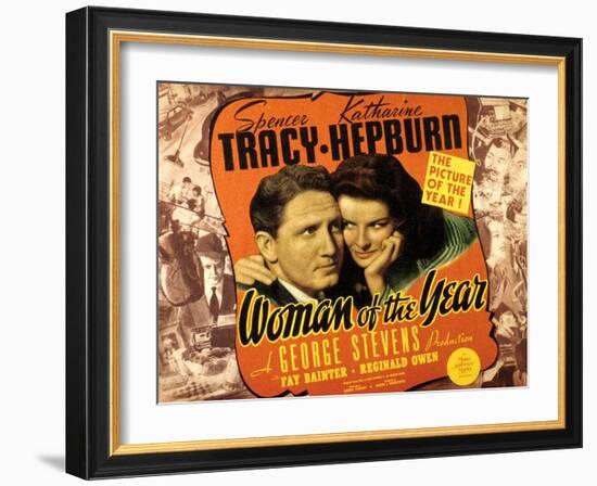 Woman of the Year, Spencer Tracy, Katharine Hepburn, 1942-null-Framed Art Print