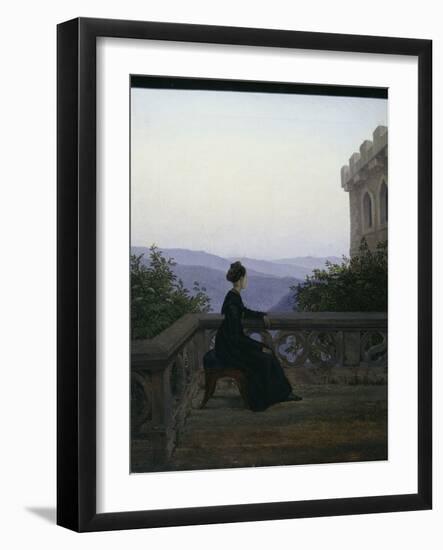 Woman on a Balcony-Karl Gustav Carus-Framed Giclee Print