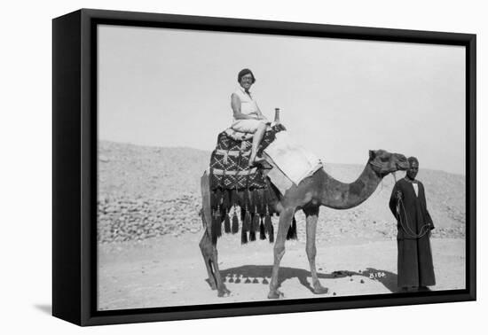 Woman on a Camel Tour, Egypt, C1920S-C1930S-null-Framed Premier Image Canvas