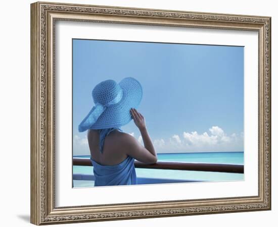 Woman on a Cruise Ship, Nassau, Bahamas, West Indies, Caribbean, Central America-Angelo Cavalli-Framed Photographic Print