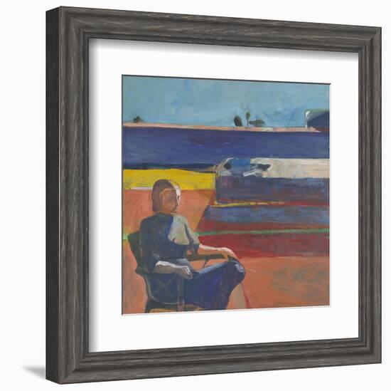 Woman on a Porch, 1958-Richard Diebenkorn-Framed Art Print