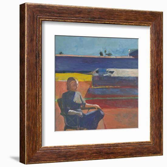 Woman on a Porch, 1958-Richard Diebenkorn-Framed Art Print