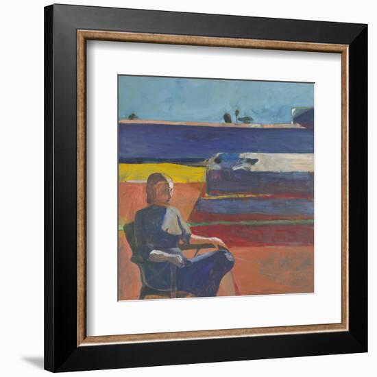 Woman on a Porch, 1958-Richard Diebenkorn-Framed Art Print