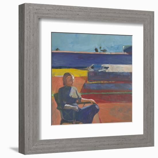 Woman on a Porch, 1958-Richard Diebenkorn-Framed Art Print