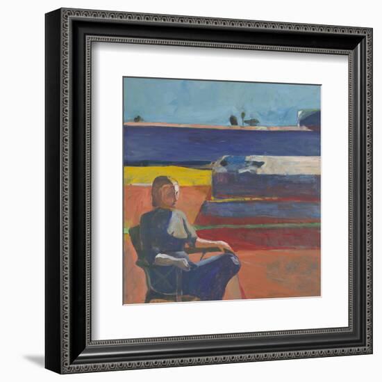 Woman on a Porch, 1958-Richard Diebenkorn-Framed Art Print