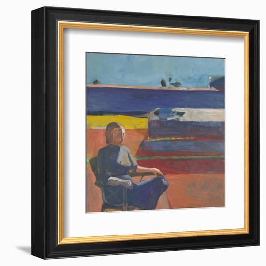 Woman on a Porch, 1958-Richard Diebenkorn-Framed Art Print