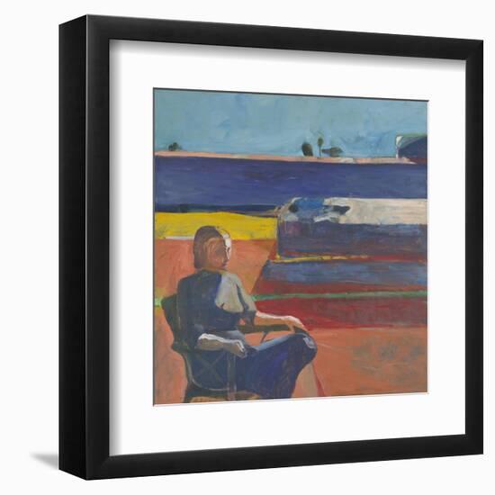 Woman on a Porch, 1958-Richard Diebenkorn-Framed Art Print