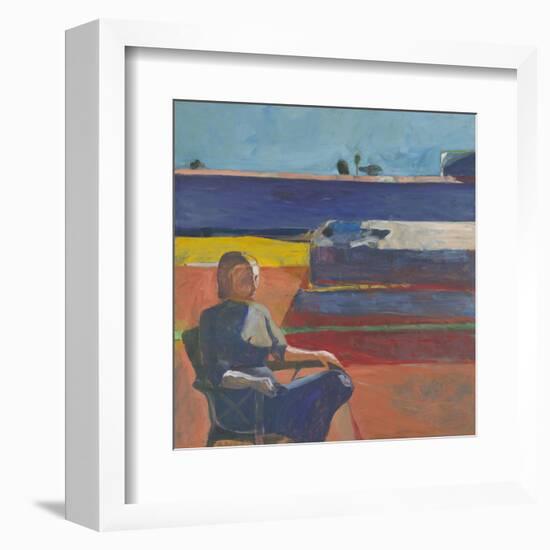 Woman on a Porch, 1958-Richard Diebenkorn-Framed Art Print