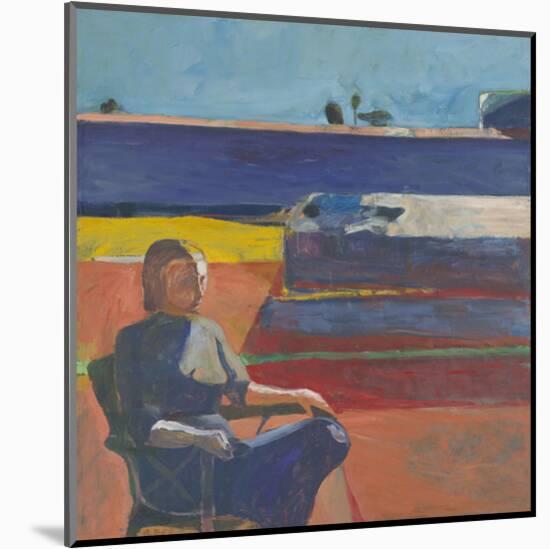 Woman on a Porch, 1958-Richard Diebenkorn-Mounted Art Print