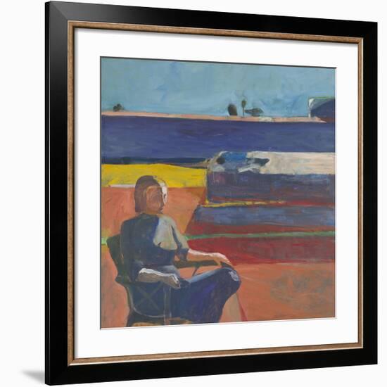 Woman on a Porch, 1958-Richard Diebenkorn-Framed Art Print