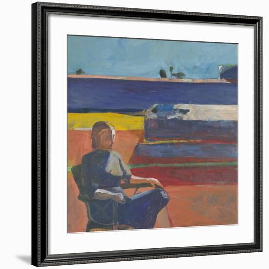 Woman on a Porch, 1958-Richard Diebenkorn-Framed Art Print