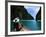 Woman on Boat, Phi Phi Island, Phuket-Angelo Cavalli-Framed Photographic Print