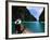 Woman on Boat, Phi Phi Island, Phuket-Angelo Cavalli-Framed Photographic Print