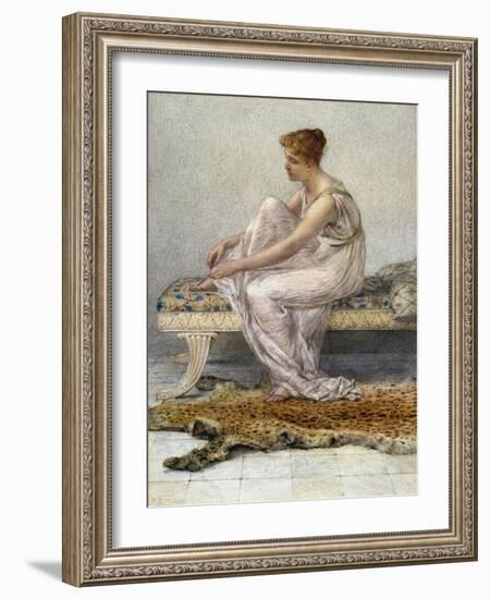 Woman on Divan by Francis Millet-Geoffrey Clements-Framed Giclee Print