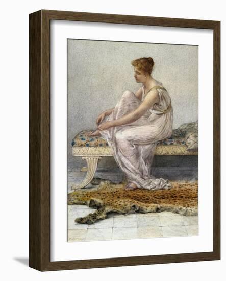 Woman on Divan by Francis Millet-Geoffrey Clements-Framed Giclee Print