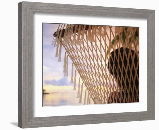 Woman on Hammock, Ari Atoll, Maldives-Angelo Cavalli-Framed Photographic Print