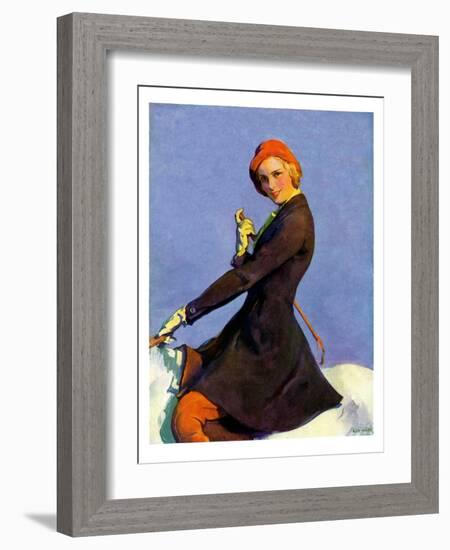 "Woman on Horseback,"September 17, 1932-Guy Hoff-Framed Giclee Print