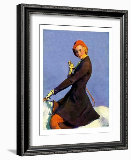 "Woman on Horseback,"September 17, 1932-Guy Hoff-Framed Giclee Print