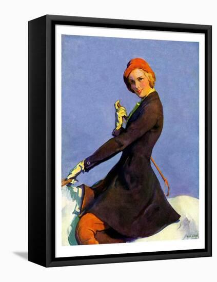 "Woman on Horseback,"September 17, 1932-Guy Hoff-Framed Premier Image Canvas
