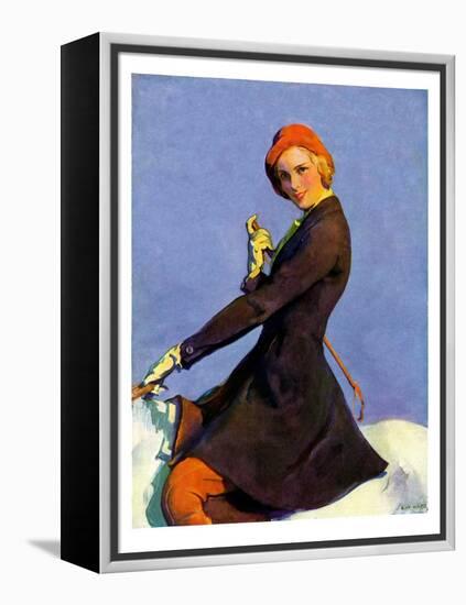 "Woman on Horseback,"September 17, 1932-Guy Hoff-Framed Premier Image Canvas