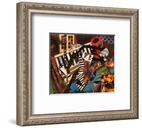 Woman on Porch Swing-Gigi Boldon-Framed Art Print