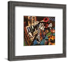 Woman on Porch Swing-Gigi Boldon-Framed Art Print